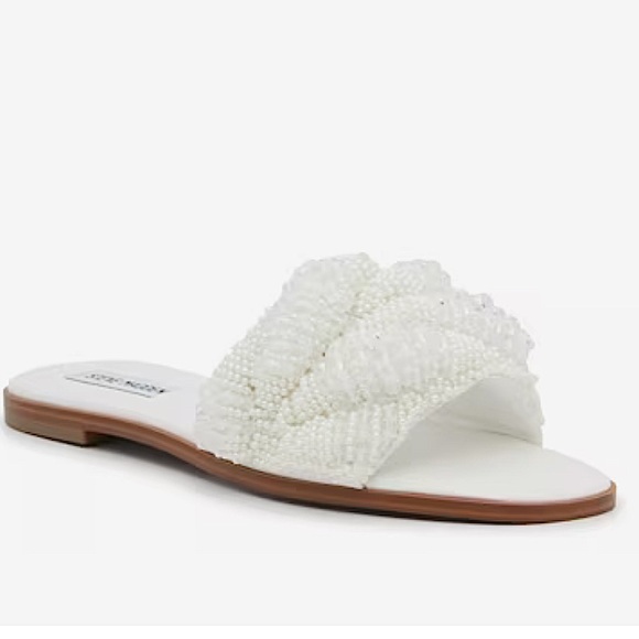 Steve Madden Shoes - Steve Madden | Ecstatic Embellished Sandal In White Multi - New With Box